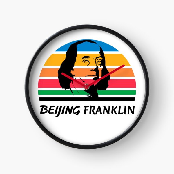 Beijing Franklin - Funny Benjamin Franklin at the Olympics Clock