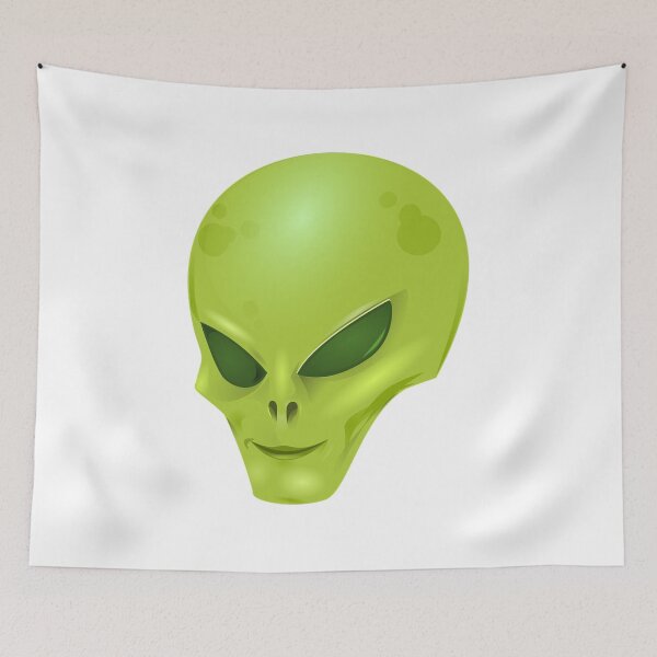 Item preview, Green Alien Martian. Funny Scary Alien Face designed and sold by silviaol.