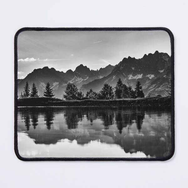 Item preview, Snowy Mountain Range Black and White designed and sold by ArtDive.