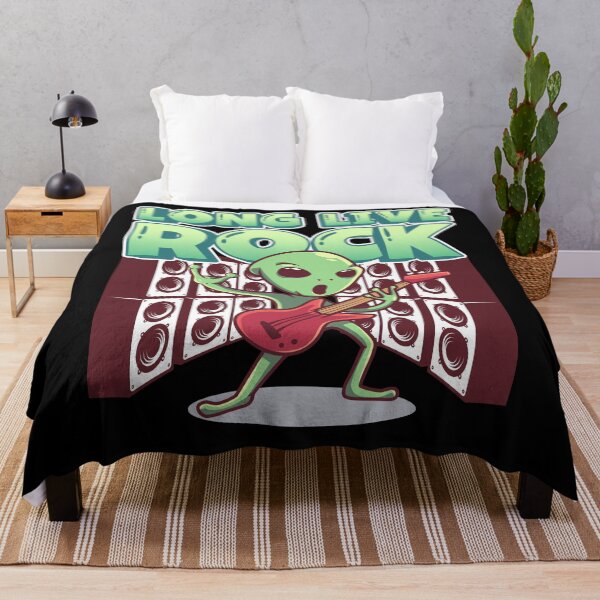 Item preview, Long Live Rock Guitar Playing Alien designed and sold by wdyoungblood.