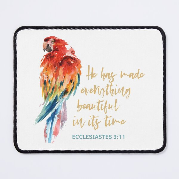 Item preview, Ecclesiastes 3:11 - He has made everything beautiful in its time - parrot designed and sold by Cane & Abel Creations ..