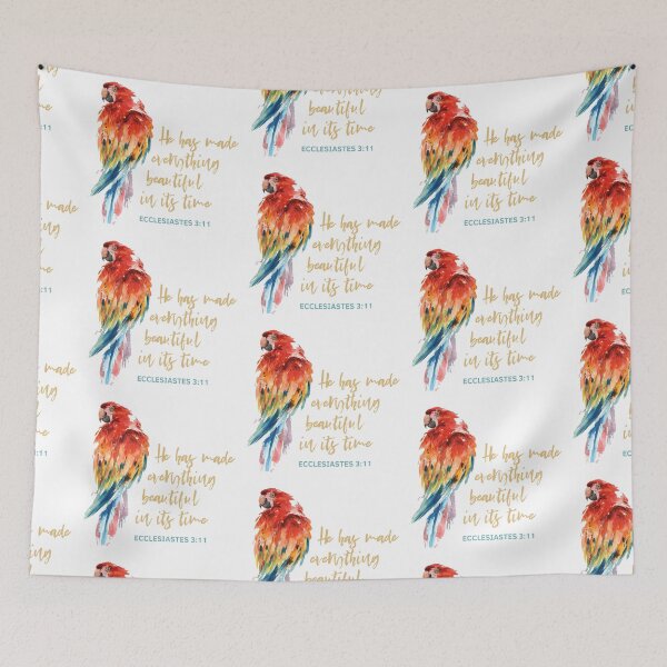 Item preview, Ecclesiastes 3:11 - He has made everything beautiful in its time - parrot designed and sold by Cane & Abel Creations ..