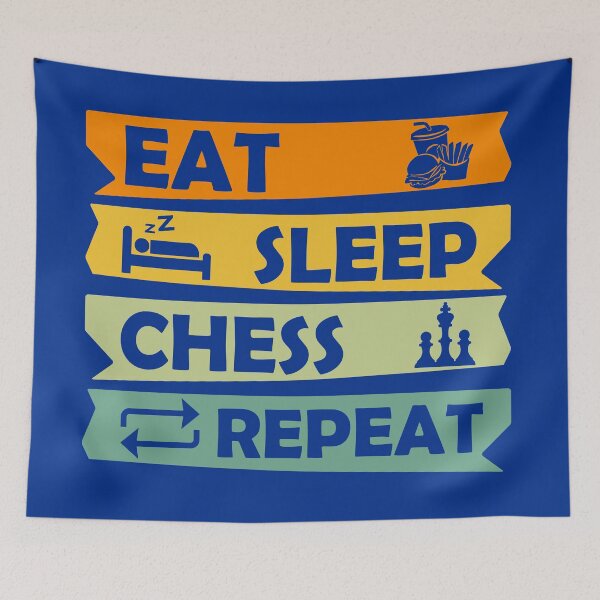 Item preview,  Eat Sleep Chess Repeat, Funny Chess, Chess Lover, Chess Enthusiast Design designed and sold by DesignHouse07.