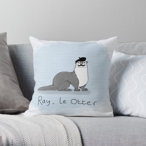 Ray, Le Otter Throw Pillow