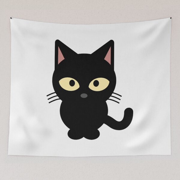 Item preview, Extremely Good Luck Cute Black Cat. Black Cat with Large Yellow Eyes designed and sold by silviaol.