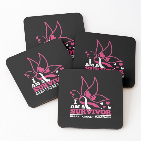 Item preview, I Am A Survivor October Breast Cancer Pink Ribbon Butterfly T-Shirt designed and sold by OsborneKlein.