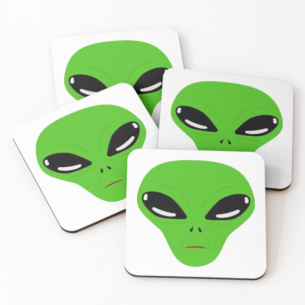 Item preview,  Scary Creepy Green Alien with Large Black Eyes designed and sold by silviaol.