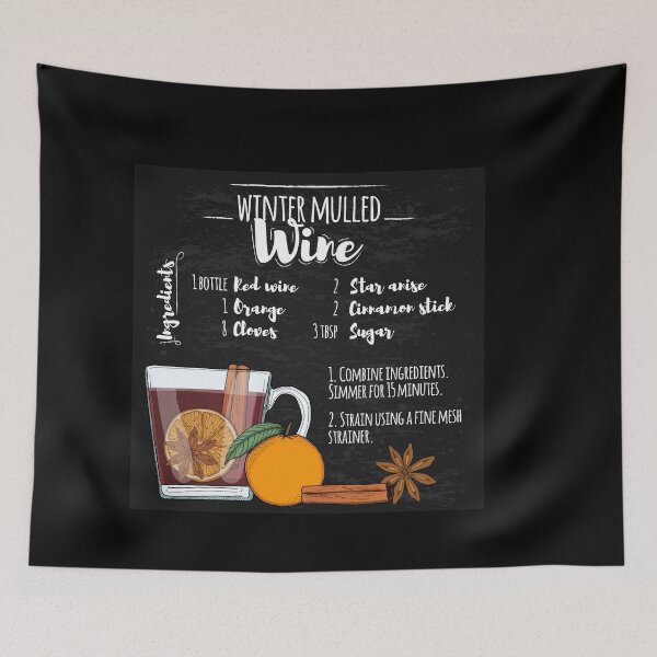 Item preview, How to make Mulled Wine at Home - Creative Christmas design pattern art piece designed and sold by HROC.