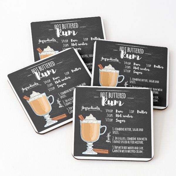Item preview, How to make Hot Buttered Rum at Home - Creative Christmas design pattern art piece designed and sold by HROC.