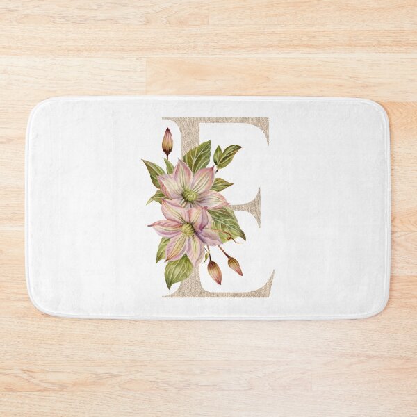 Item preview, Vintage Beige Letter E With Abstract Flowers and Leaves. Floral Letter E designed and sold by silviaol.