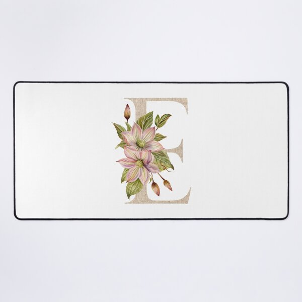 Item preview, Vintage Beige Letter E With Abstract Flowers and Leaves. Floral Letter E designed and sold by silviaol.