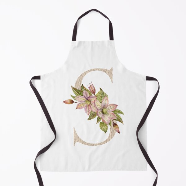 Item preview, Vintage Beige Letter S With Abstract Flowers and Leaves. Floral Letter S designed and sold by silviaol.