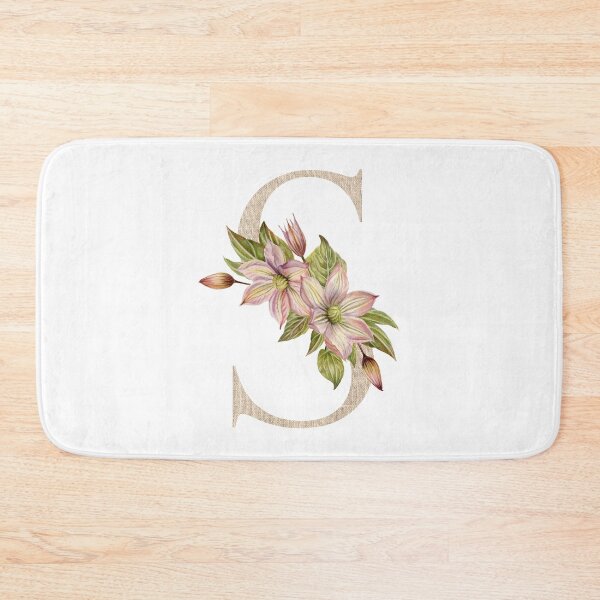 Item preview, Vintage Beige Letter S With Abstract Flowers and Leaves. Floral Letter S designed and sold by silviaol.