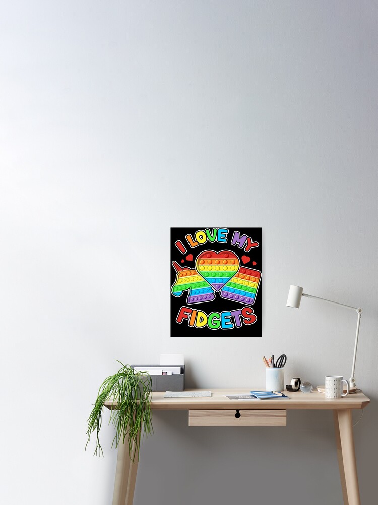 Poster for Sale avec l'œuvre « J'aime My Fidgets Pop It Fidget Toy Pop It  Coloré T-shirt enfant » de l'artiste OsborneKlein