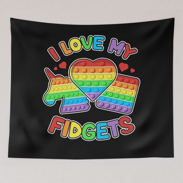 Item preview, I love My Fidgets Pop It Fidget Toy Colorful Pop It Kids T-Shirt designed and sold by OsborneKlein.