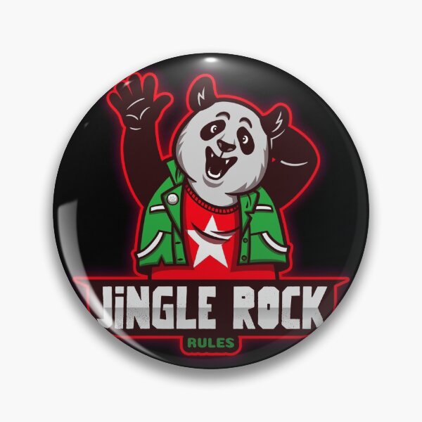 Artikelvorschau, 'Jingle Rock Rules' Weihnachts-Panda-Design entworfen und verkauft von Jessine Fowler.