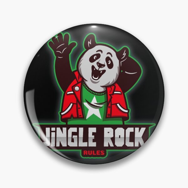 Artikelvorschau, 'Jingle Rock Rules' Weihnachtspanda entworfen und verkauft von Jessine Fowler.