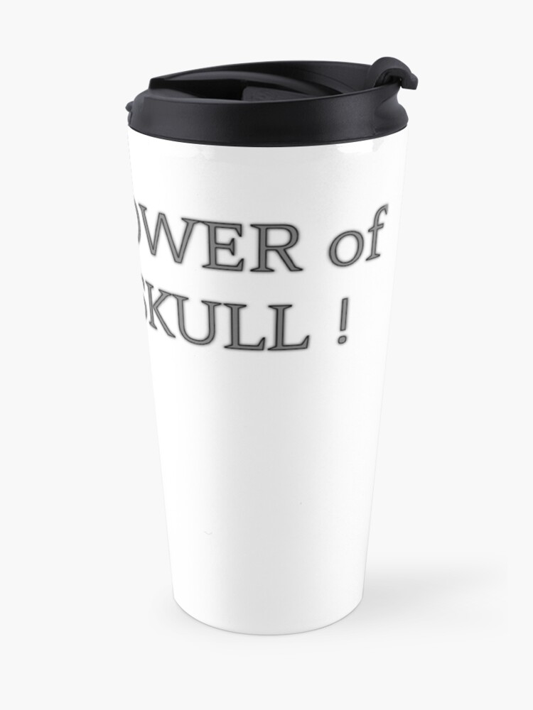 Alternate view of By the POWER of NUMB-SKULL Travel Coffee Mug