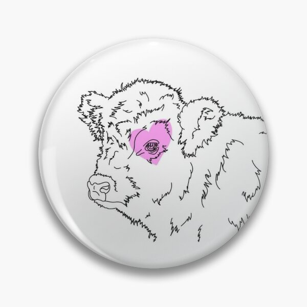 Item preview, Scottish Highlander Calf W/ Heart designed and sold by notdannydevito.