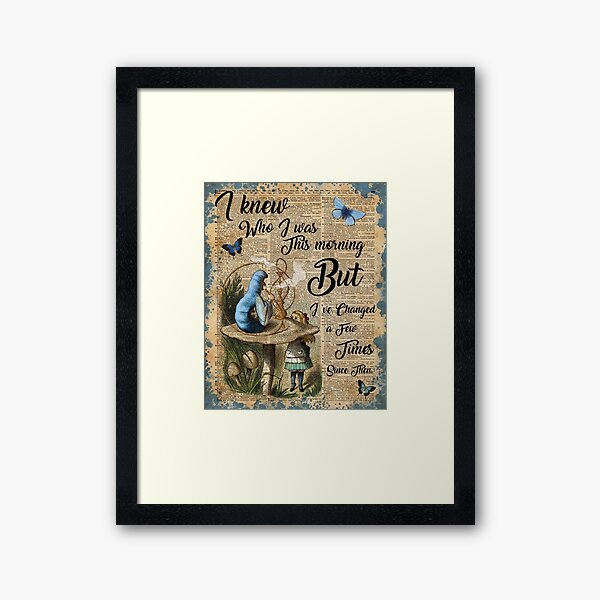 Item preview, Alice in Wonderland Quote Vintage Dictionary Art "I've changed few times..." designed and sold by DictionaryArt.