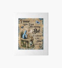 Alice im Wunderland Zitat Vintage Wörterbuch Kunst "Ich habe ein paar Mal geändert ..." Galeriedruck