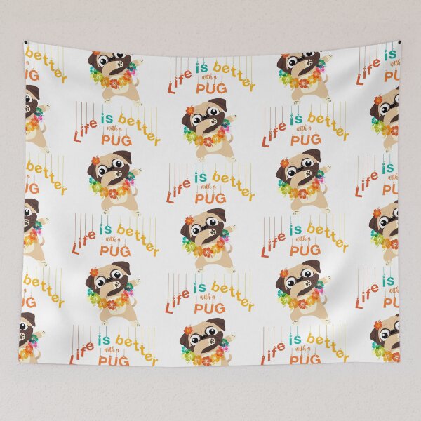 Item preview, Life is better with a Pug Funny Cute Pug Dog Dancing designed and sold by PrintNJoy.