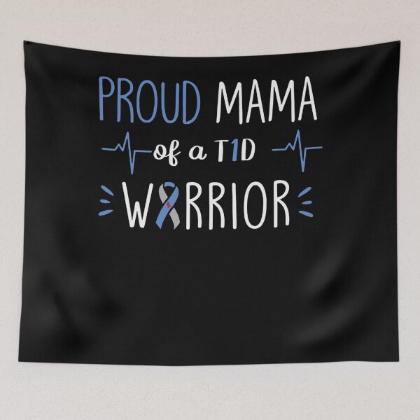 Item preview, T1D Proud Mama Diabetes Awareness Blue Ribbon Month Gift T-Shirt designed and sold by OsborneKlein.