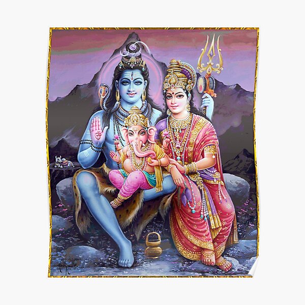 Buy Ganesh Shiv Parvati Madhubani Painting (30.5in x 22.5in) Online at  Jaypore.com