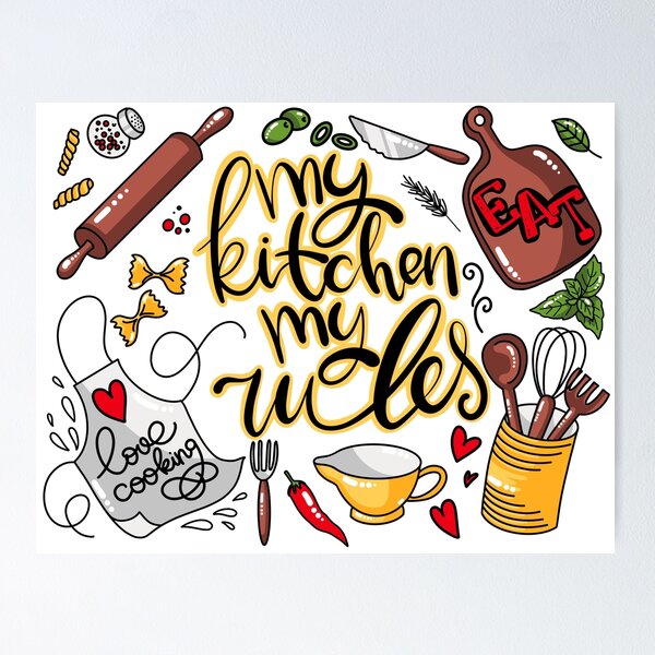Item preview, my kitchen my rules designed and sold by alexvioletart.