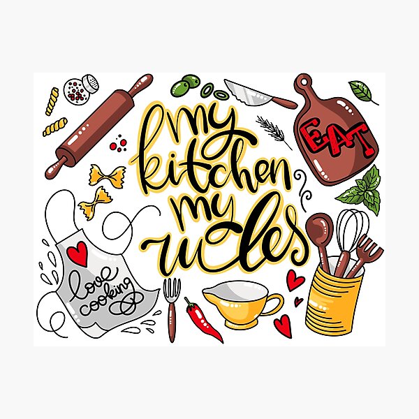 Item preview, my kitchen my rules designed and sold by alexvioletart.