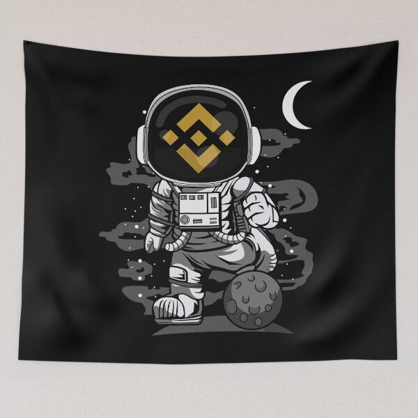 Item preview, Astronaut Binance BNB Coin To The Moon Crypto Token Cryptocurrency Wallet designed and sold by HarveyWatkins1.