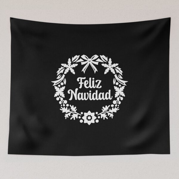 Item preview, Feliz Navidad In Wreath Spanish Christmas Saying designed and sold by Bad Kitty Designz.