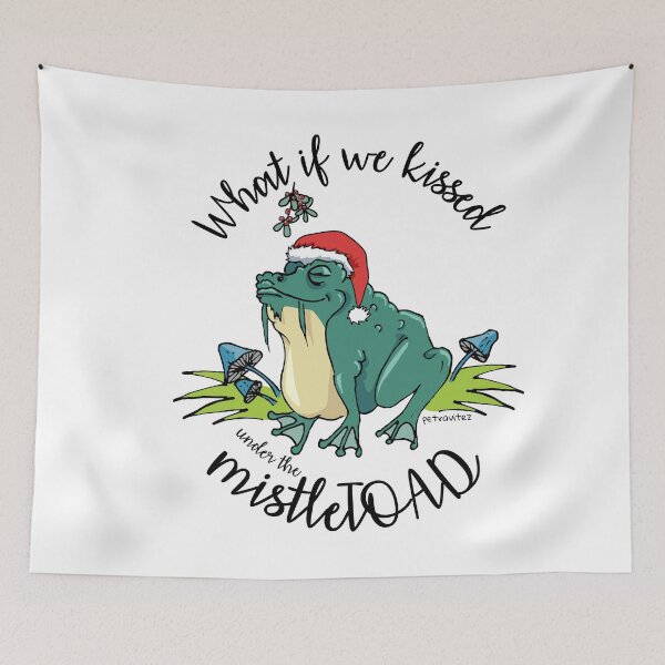 Item preview, What if we kissed under the mistleTOAD designed and sold by Petra Vitéz.