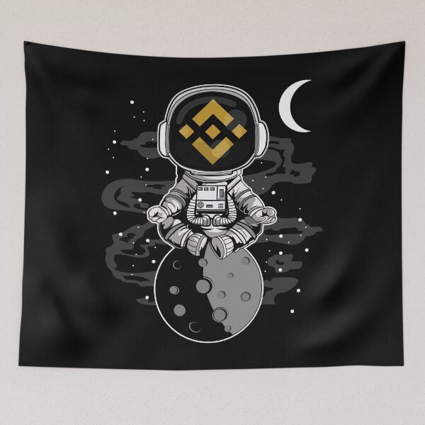 Item preview, Astronaut Binance BNB Coin To The Moon Crypto Token Cryptocurrency Wallet designed and sold by HarveyWatkins1.