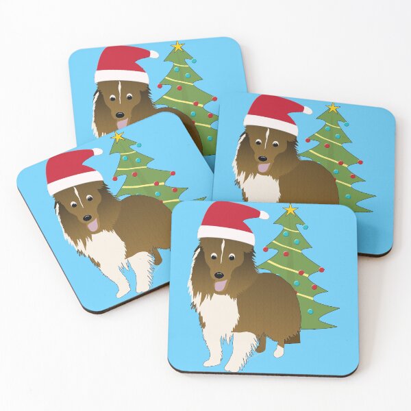 Item preview, Cute Cartoon Sheltie in a Santa Hat designed and sold by dogplay.