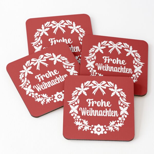 Item preview, Frohe Weihnachten In Wreath German Christmas Quote designed and sold by Bad Kitty Designz.