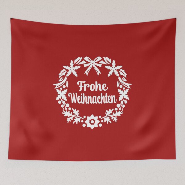 Item preview, Frohe Weihnachten In Wreath German Christmas Quote designed and sold by Bad Kitty Designz.