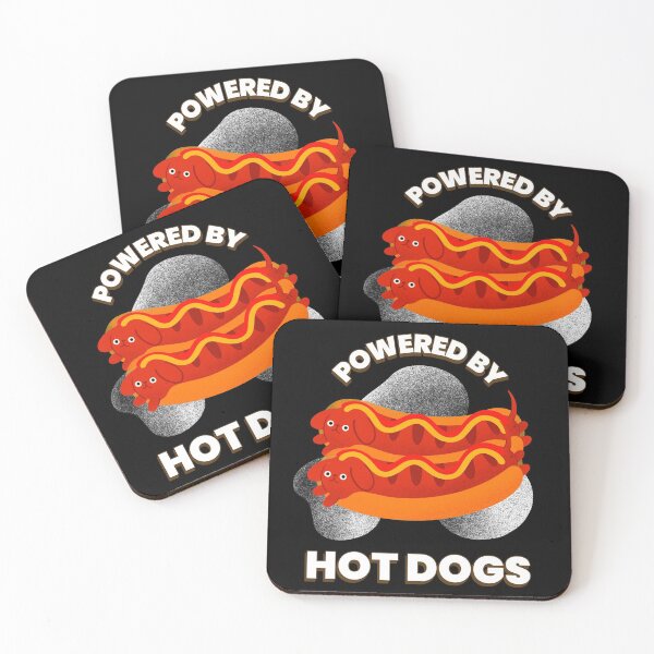 Item preview,   POWERED BY  HOT DOGS  designed and sold by RetroPlaceee.