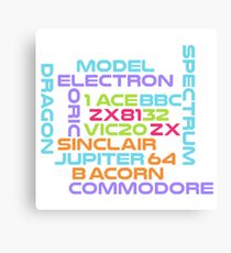 Retro Computers - the golden age Canvas Print