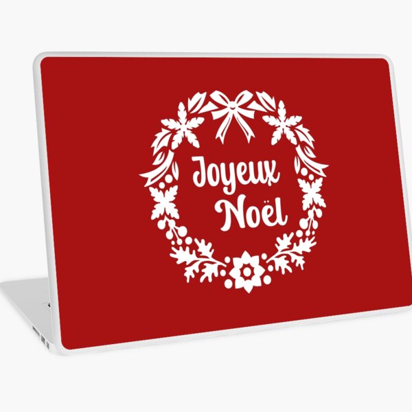 Aperçu de l'œuvre Joyeux Noël en couronne Citation de Noël française créée et vendue par Bad Kitty Designz.