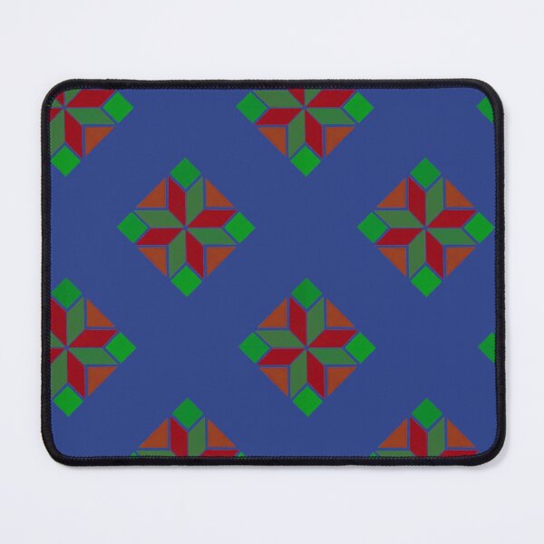 Item preview, Geometrical Phulkari Embroidery Print - Blue, Green, Red designed and sold by BilloRaani.