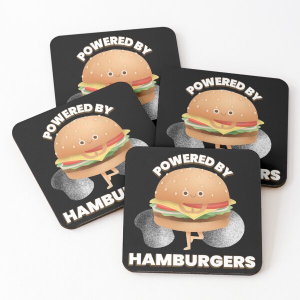 Item preview,   POWERED BY  HAMBURGERS  designed and sold by RetroPlaceee.
