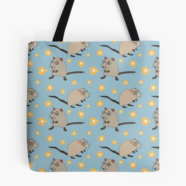 Item preview, Gerbils - Cute Grey and Blue Animal Illustration Pattern designed and sold by TheRainbowRoom.