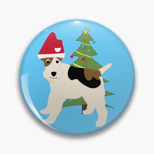 Item preview, Cute Cartoon Wire Fox Terrier in a Santa Hat designed and sold by dogplay.