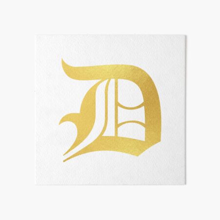 i faux gold old english letter i art board print for sale by typeglyphs redbubble