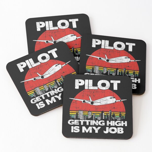 Artikelvorschau, Pilot wird high ist mein Job - Aviation Flight Attendance print entworfen und verkauft von theodoros20.
