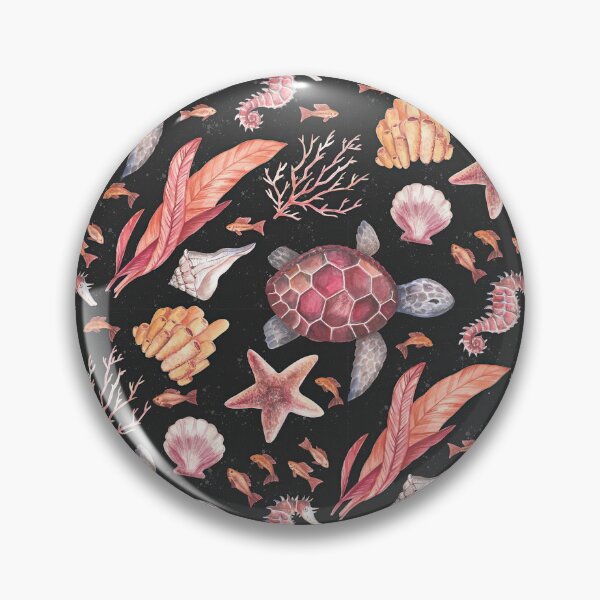 Item preview, Watercolor Turtle Starfish Seashell  designed and sold by HarrioBend.