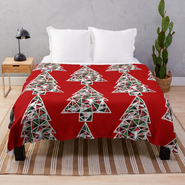 Item preview, Geometric Plaid Christmas Tree designed and sold by moosemtndesign.