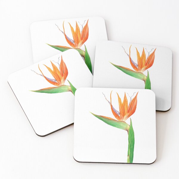 Artikelvorschau, Paradiesvogel Blume Aquarellmalerei entworfen und verkauft von AmyBlossomArt.