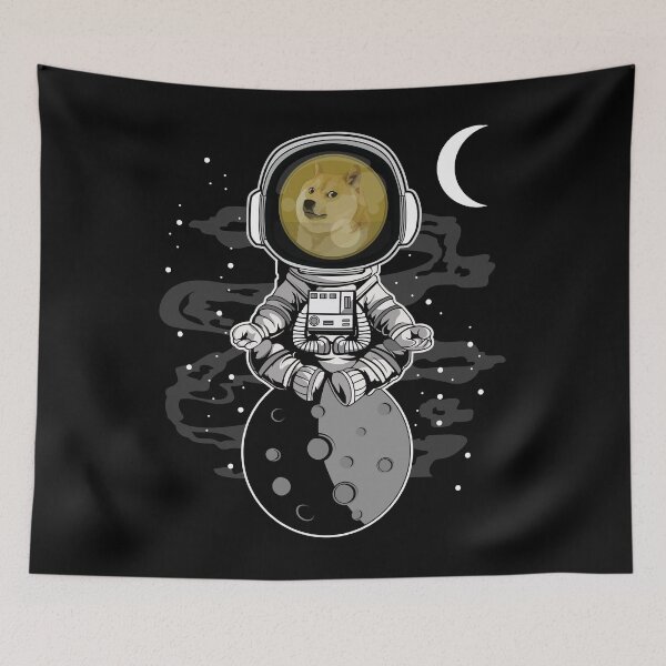 Artikelvorschau, Astronaut Dogecoin DOGE Coin To The Moon Crypto Token Cryptocurrency Wallet entworfen und verkauft von HarveyWatkins1.